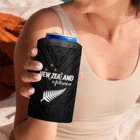 Custom Football New Zealand 4 in 1 Can Cooler Tumbler Aotearoa United Black Version - Polynesian Pride