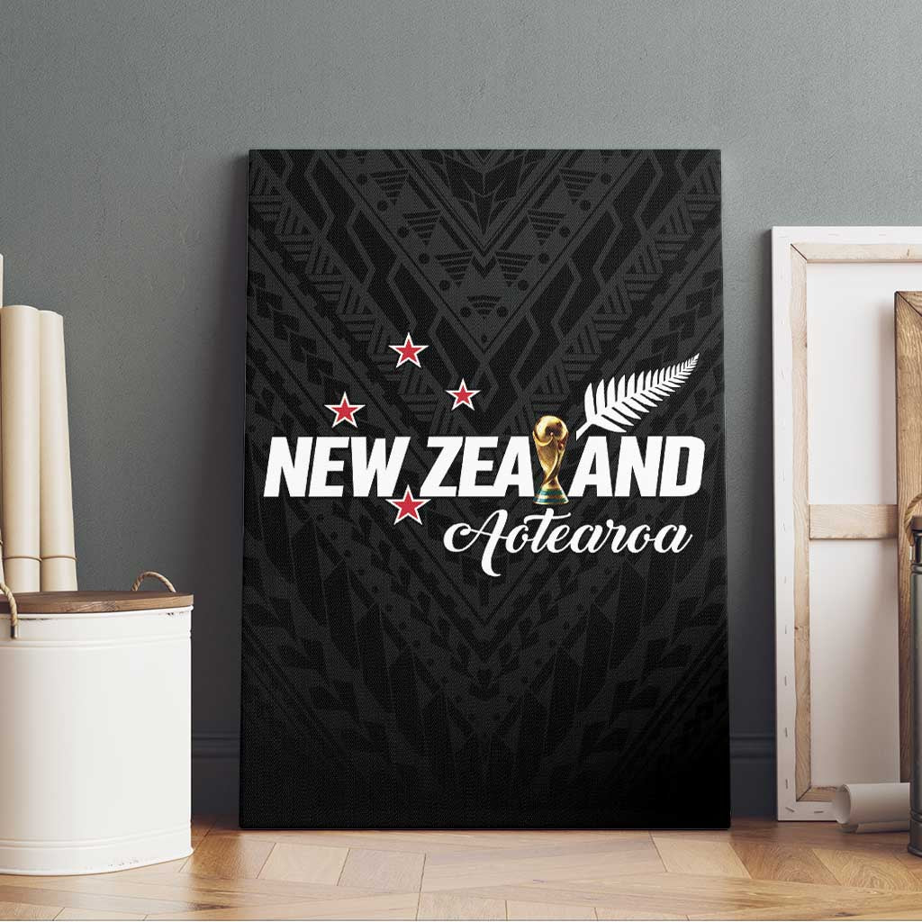 Football New Zealand Canvas Wall Art Aotearoa United Black Version - Polynesian Pride