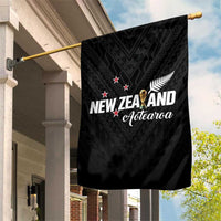 Football New Zealand Garden Flag Aotearoa United Black Version - Polynesian Pride