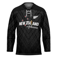 Custom Football New Zealand Hockey Jersey Aotearoa United Black Version - Polynesian Pride