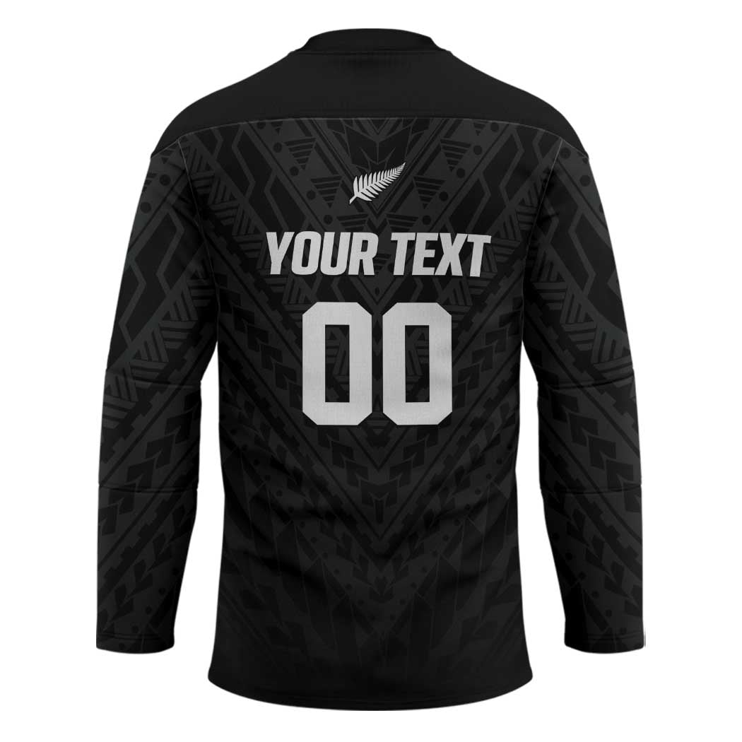 Custom Football New Zealand Hockey Jersey Aotearoa United Black Version - Polynesian Pride
