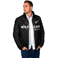 Custom Football New Zealand Padded Jacket Aotearoa United Black Version - Polynesian Pride