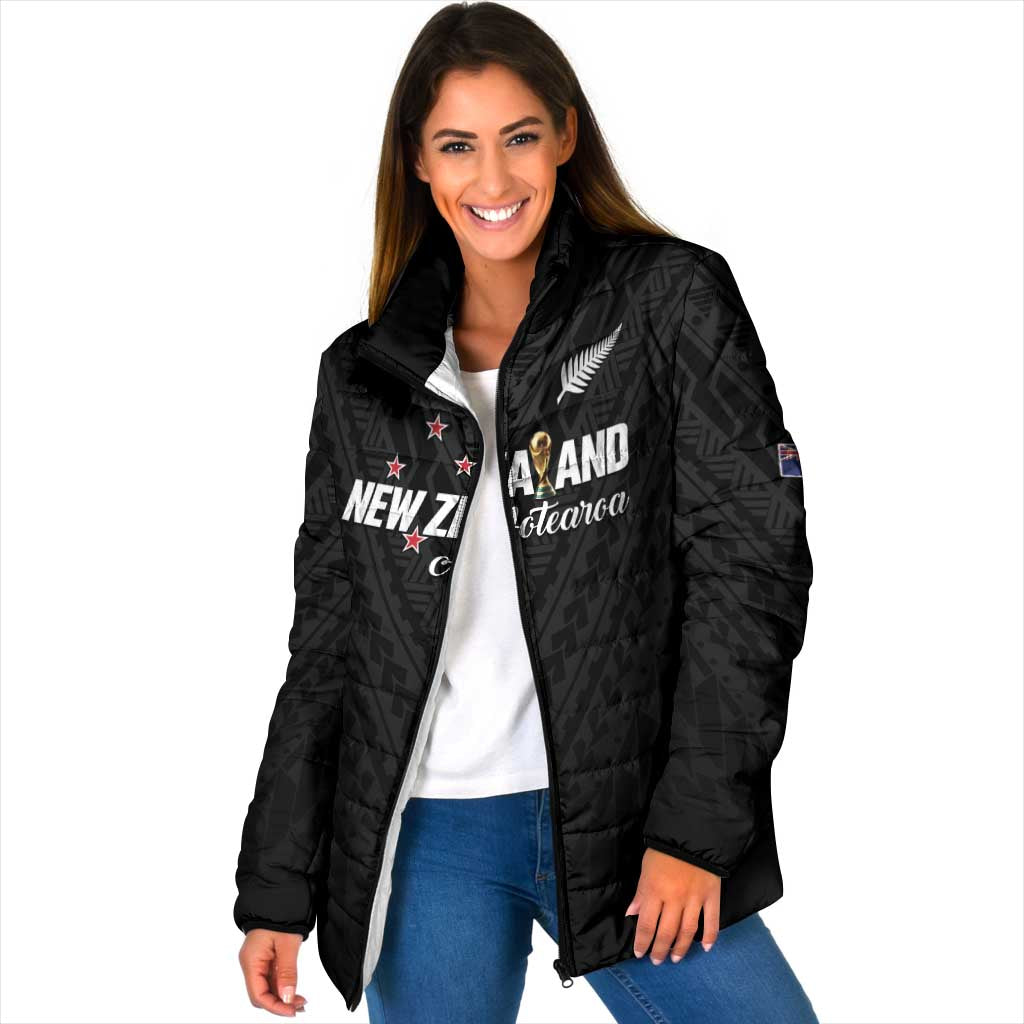 Custom Football New Zealand Padded Jacket Aotearoa United Black Version - Polynesian Pride