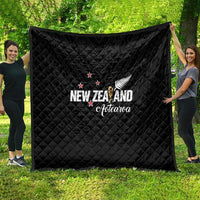 Football New Zealand Quilt Aotearoa United Black Version - Polynesian Pride