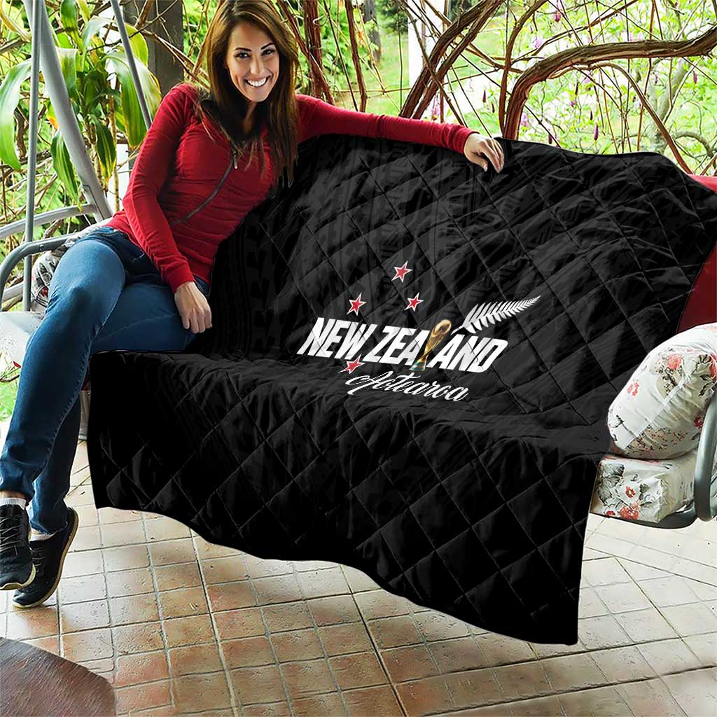 Football New Zealand Quilt Aotearoa United Black Version - Polynesian Pride