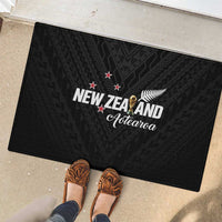 Football New Zealand Rubber Doormat Aotearoa United Black Version - Polynesian Pride