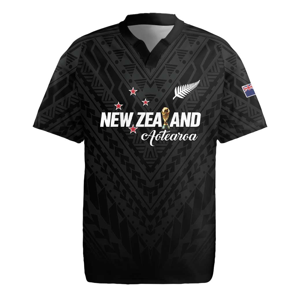 Custom Football New Zealand Rugby Jersey Aotearoa United Black Version LT01 Black - Polynesian Pride