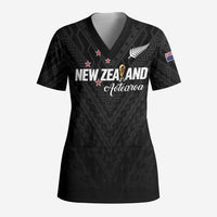 Custom Football New Zealand Scrub Top Aotearoa United Black Version - Polynesian Pride