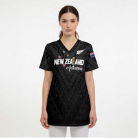 Custom Football New Zealand Scrub Top Aotearoa United Black Version - Polynesian Pride