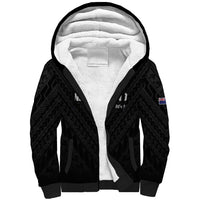 Custom Football New Zealand Sherpa Hoodie Aotearoa United Black Version - Polynesian Pride