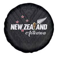 Football New Zealand Spare Tire Cover Aotearoa United Black Version - Polynesian Pride