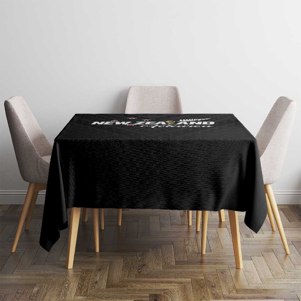 Football New Zealand Tablecloth Aotearoa United Black Version - Polynesian Pride