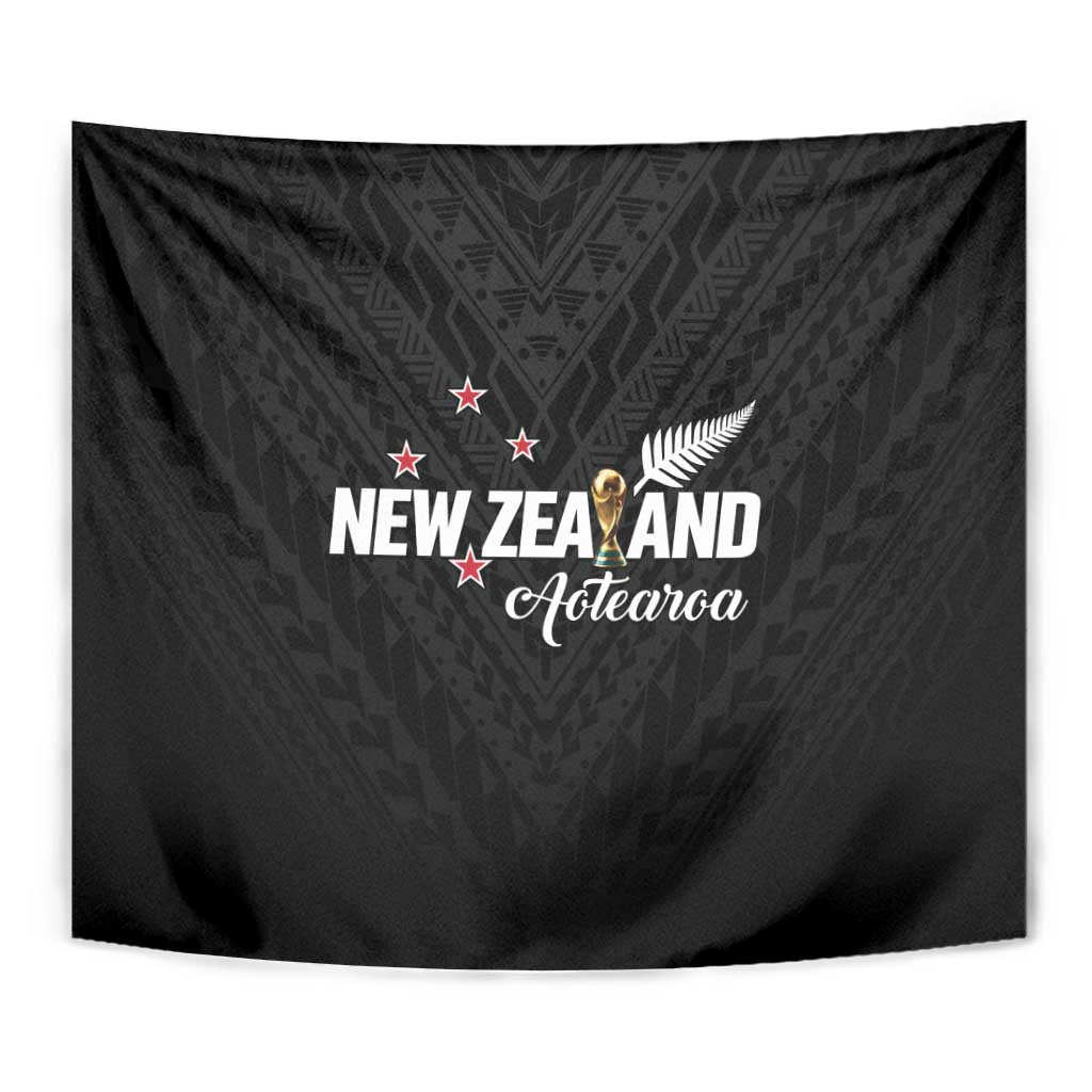 Football New Zealand Tapestry Aotearoa United Black Version - Polynesian Pride