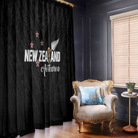 Football New Zealand Window Curtain Aotearoa United Black Version - Polynesian Pride