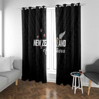 Football New Zealand Window Curtain Aotearoa United Black Version - Polynesian Pride