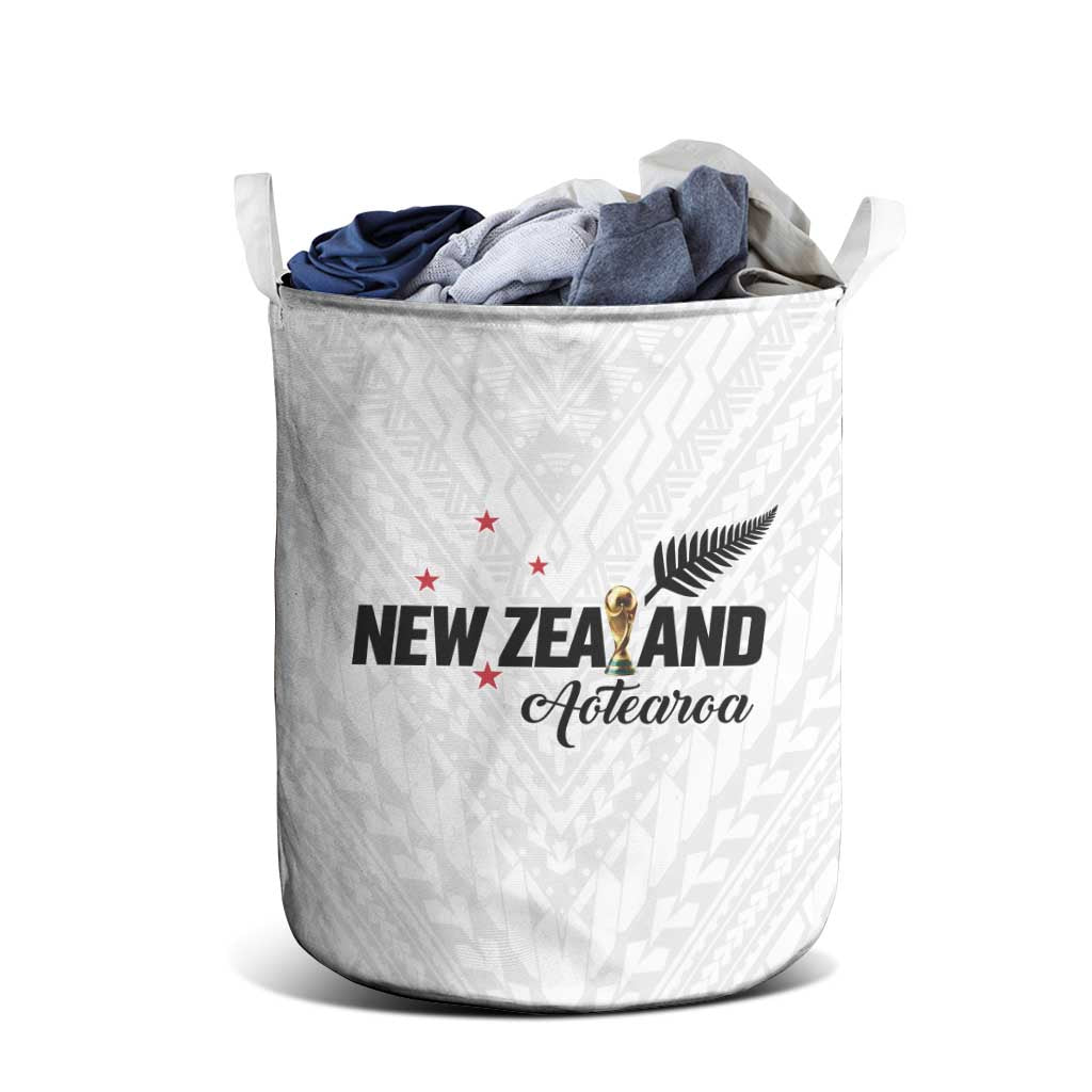 Football New Zealand Laundry Basket Aotearoa United White Version - Polynesian Pride