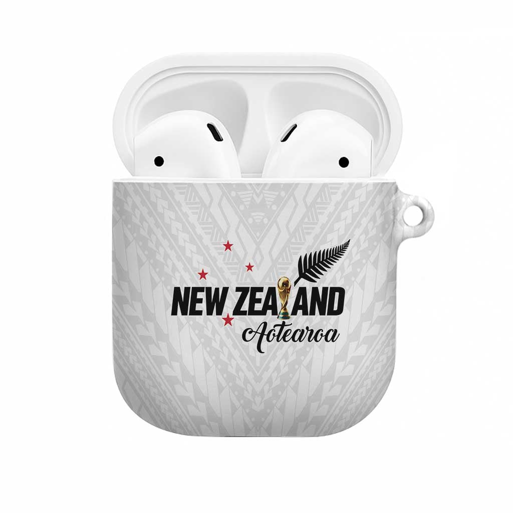Football New Zealand AirPods Case Aotearoa United White Version LT01 White - Polynesian Pride