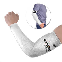 Custom Football New Zealand Arm Sleeves Aotearoa United White Version - Polynesian Pride