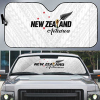 Football New Zealand Auto Sun Shade Aotearoa United White Version - Polynesian Pride