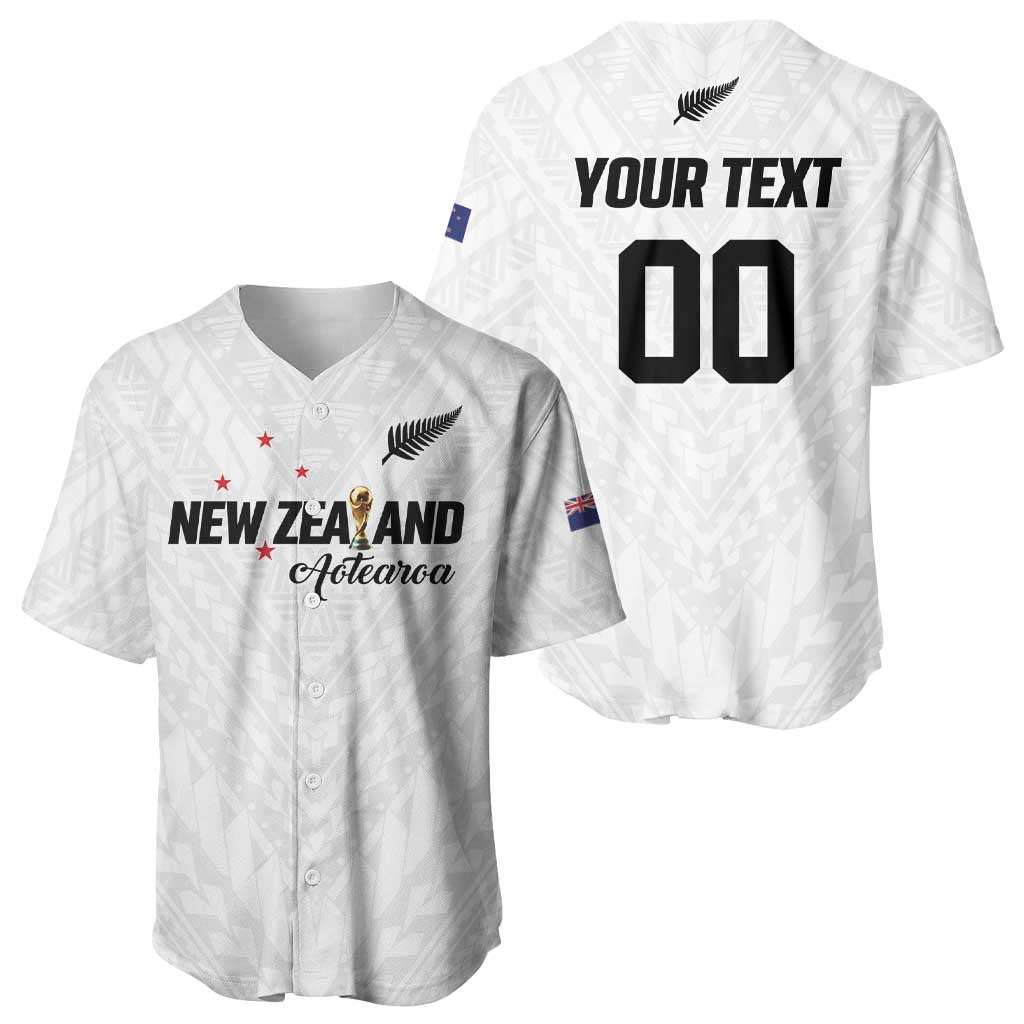 Custom Football New Zealand Baseball Jersey Aotearoa United White Version - Polynesian Pride