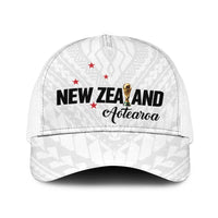 Football New Zealand Baseball Net Cap Aotearoa United White Version - Polynesian Pride
