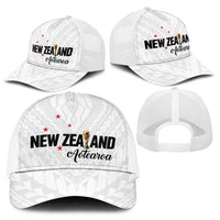 Football New Zealand Baseball Net Cap Aotearoa United White Version - Polynesian Pride