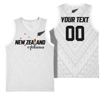 Custom Football New Zealand Basketball Jersey Aotearoa United White Version - Polynesian Pride