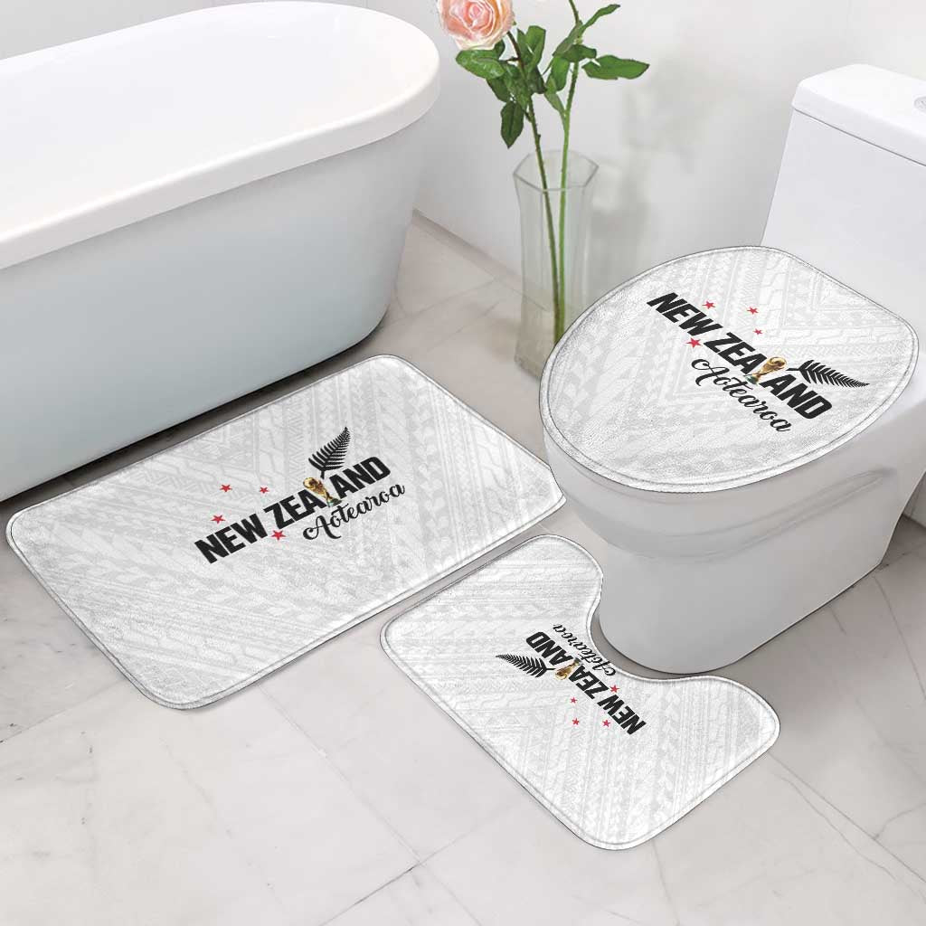 Football New Zealand Bathroom Set Aotearoa United White Version - Polynesian Pride