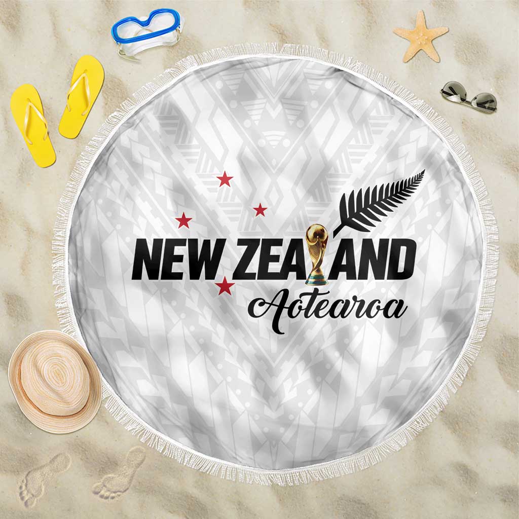 Football New Zealand Beach Blanket Aotearoa United White Version - Polynesian Pride