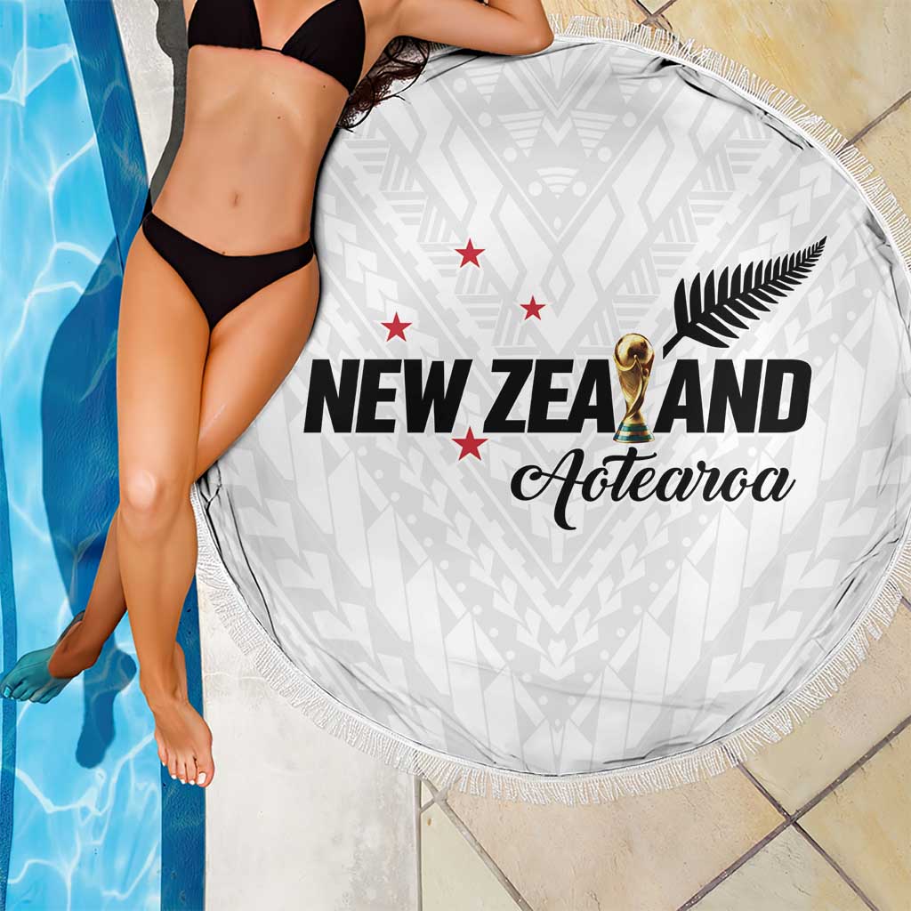 Football New Zealand Beach Blanket Aotearoa United White Version - Polynesian Pride
