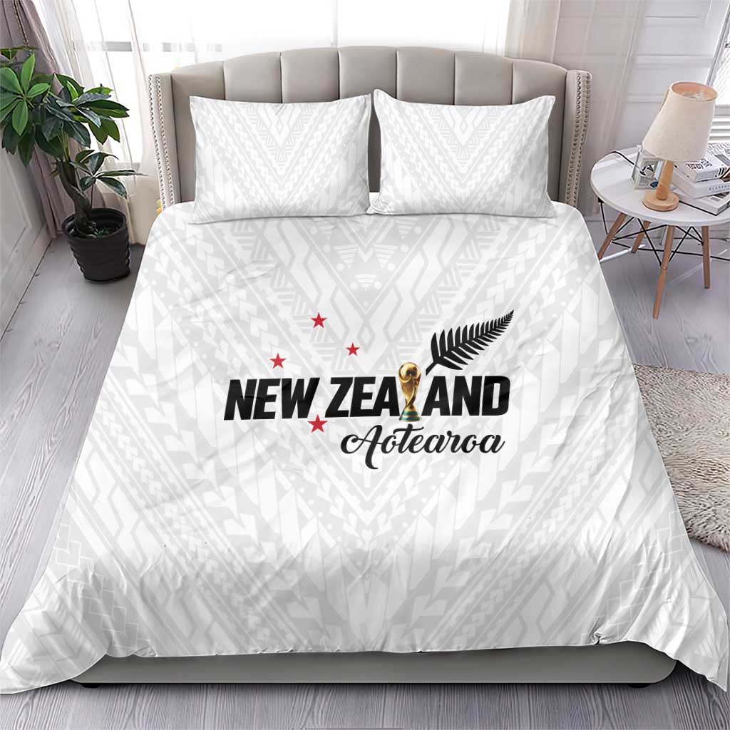 Football New Zealand Bedding Set Aotearoa United White Version - Polynesian Pride