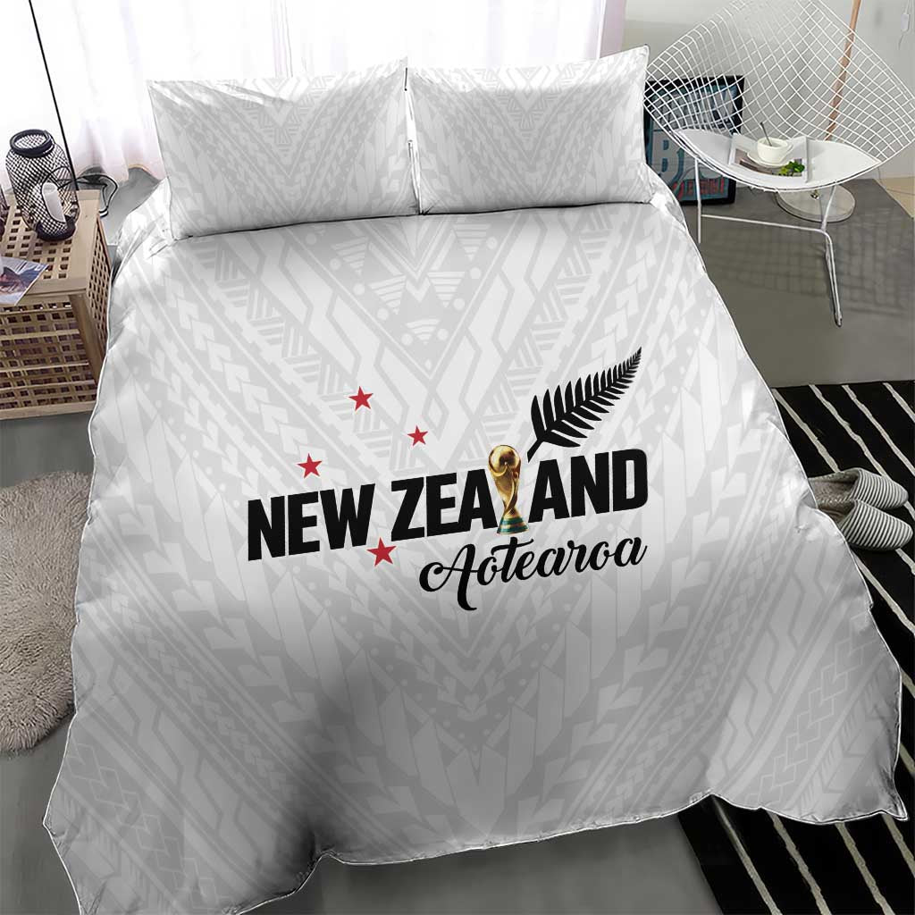 Football New Zealand Bedding Set Aotearoa United White Version - Polynesian Pride