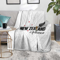 Football New Zealand Blanket Aotearoa United White Version - Polynesian Pride