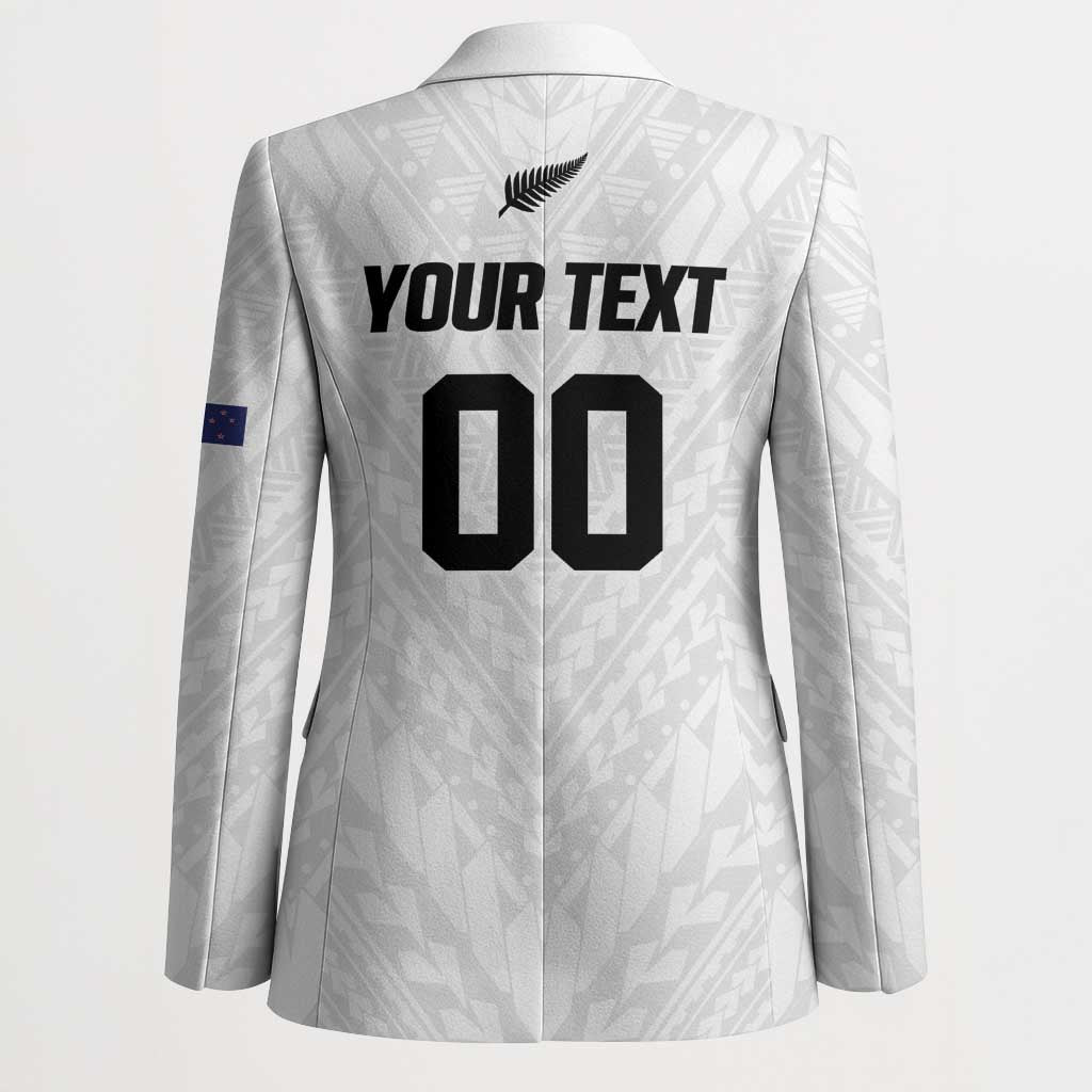 Custom Football New Zealand Blazer Aotearoa United White Version - Polynesian Pride