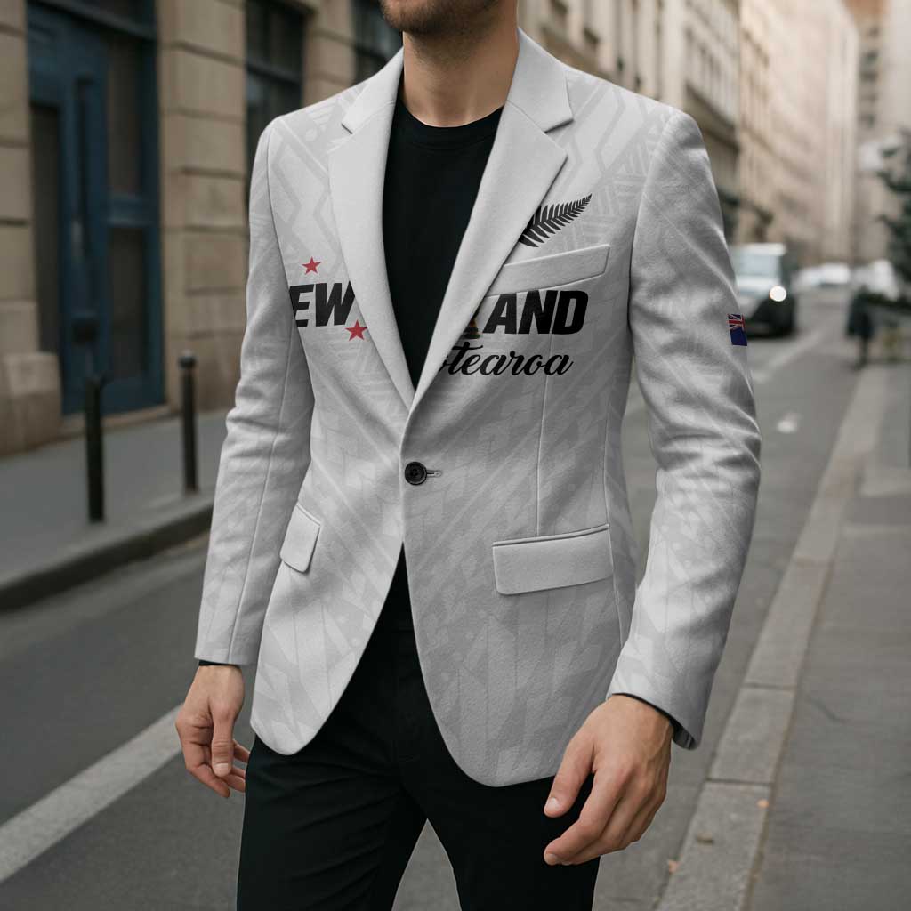 Custom Football New Zealand Blazer Aotearoa United White Version - Polynesian Pride