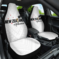 Football New Zealand Car Seat Cover Aotearoa United White Version - Polynesian Pride