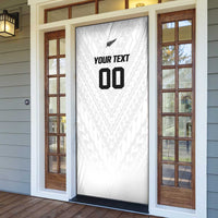 Custom Football New Zealand Door Cover Aotearoa United White Version - Polynesian Pride