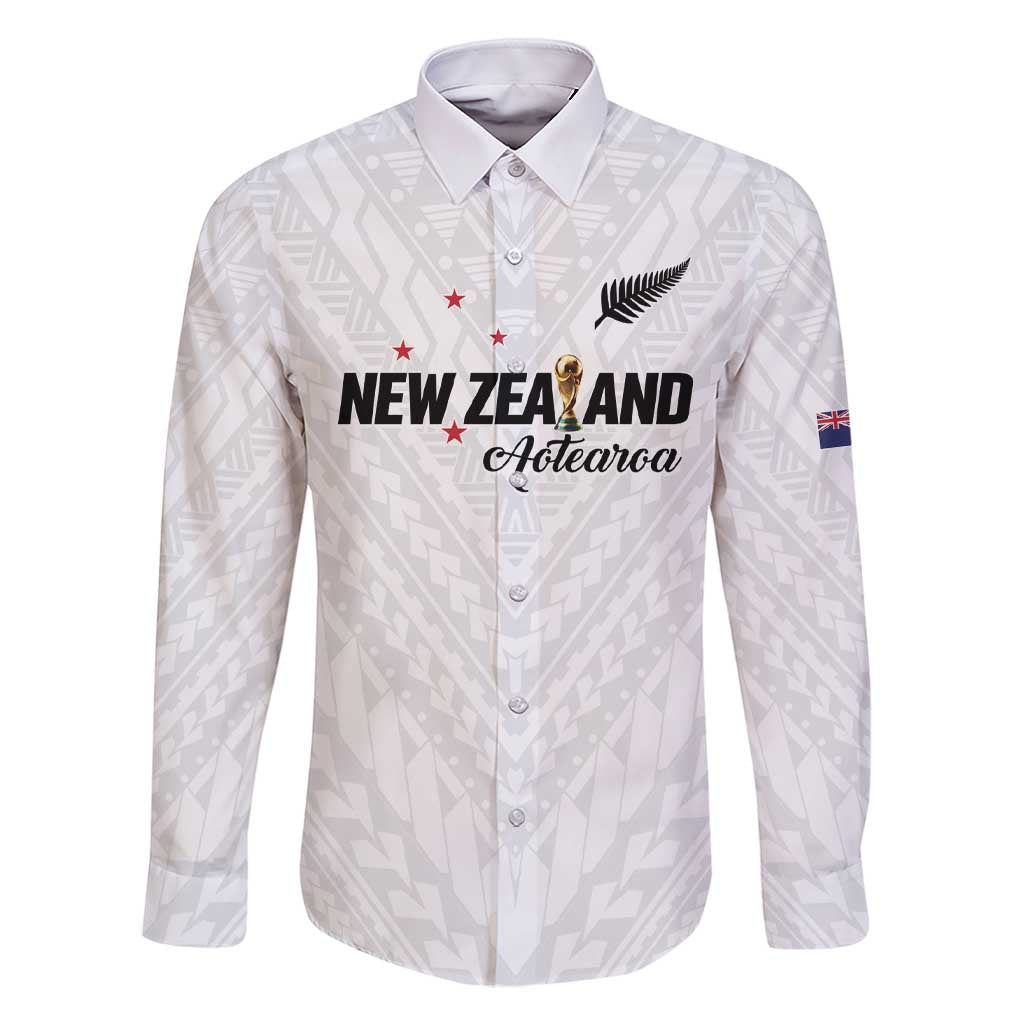 Custom Football New Zealand Family Matching Short Sleeve Bodycon Dress and Hawaiian Shirt Aotearoa United White Version - Polynesian Pride