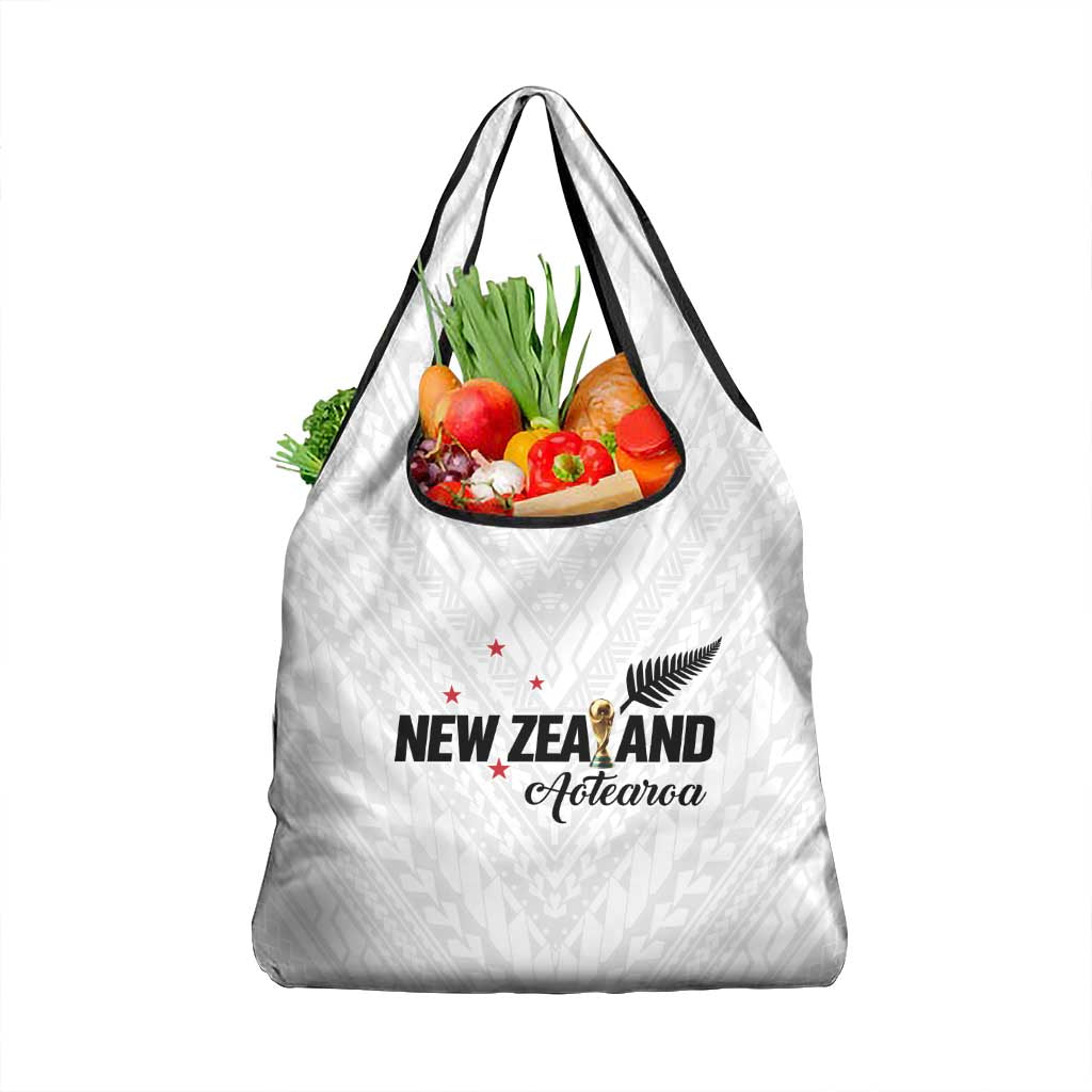 Football New Zealand Grocery Bag Aotearoa United White Version LT01 1-pack One Size White - Polynesian Pride