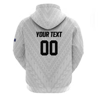 Custom Football New Zealand Hoodie Aotearoa United White Version - Polynesian Pride