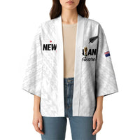 Custom Football New Zealand Kimono Aotearoa United White Version - Polynesian Pride
