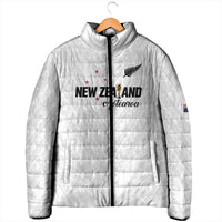 Custom Football New Zealand Padded Jacket Aotearoa United White Version - Polynesian Pride