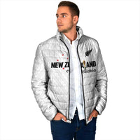 Custom Football New Zealand Padded Jacket Aotearoa United White Version - Polynesian Pride