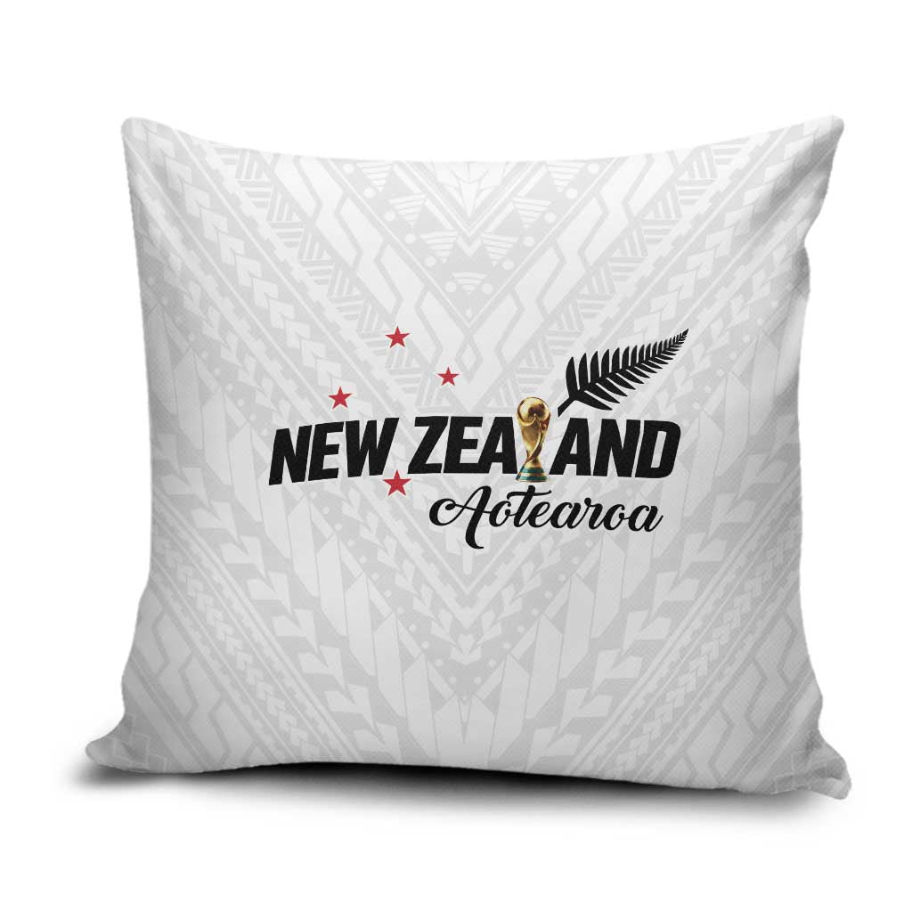 Football New Zealand Pillow Cover Aotearoa United White Version LT01 White - Polynesian Pride
