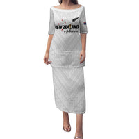 Custom Football New Zealand Puletasi Aotearoa United White Version - Polynesian Pride