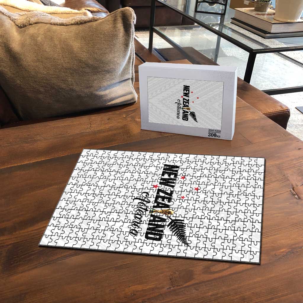 Football New Zealand Puzzle Aotearoa United White Version - Polynesian Pride
