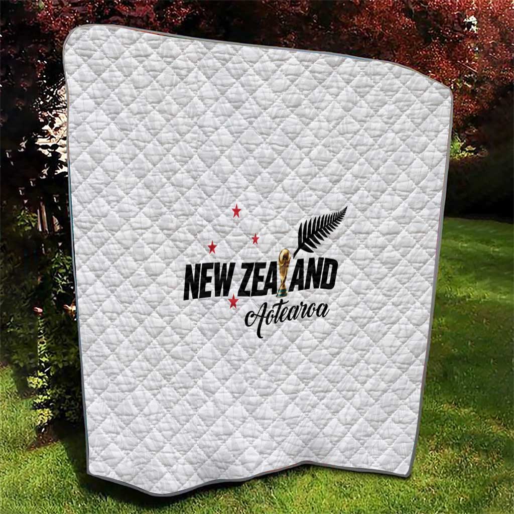 Football New Zealand Quilt Aotearoa United White Version - Polynesian Pride