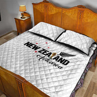 Football New Zealand Quilt Bed Set Aotearoa United White Version - Polynesian Pride