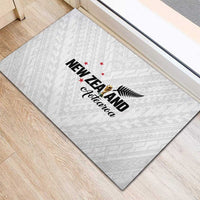 Football New Zealand Rubber Doormat Aotearoa United White Version - Polynesian Pride