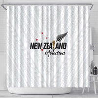 Football New Zealand Shower Curtain Aotearoa United White Version - Polynesian Pride